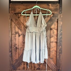 NWOT Boutique Tie-Back Halter Mini Dress